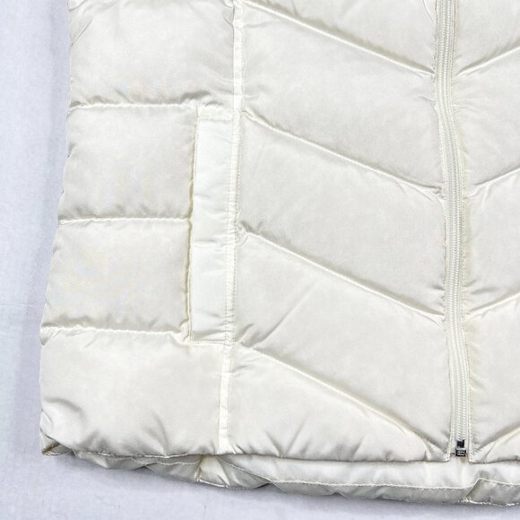 Lands' End Hyperdry Goose Down Feather 600 Fill Quilted Zip Vest Ivory XLT NWT - Picture 6 of 12
